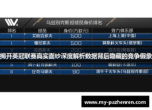 揭开英冠联赛真实面纱深度解析数据背后隐藏的竞争假象